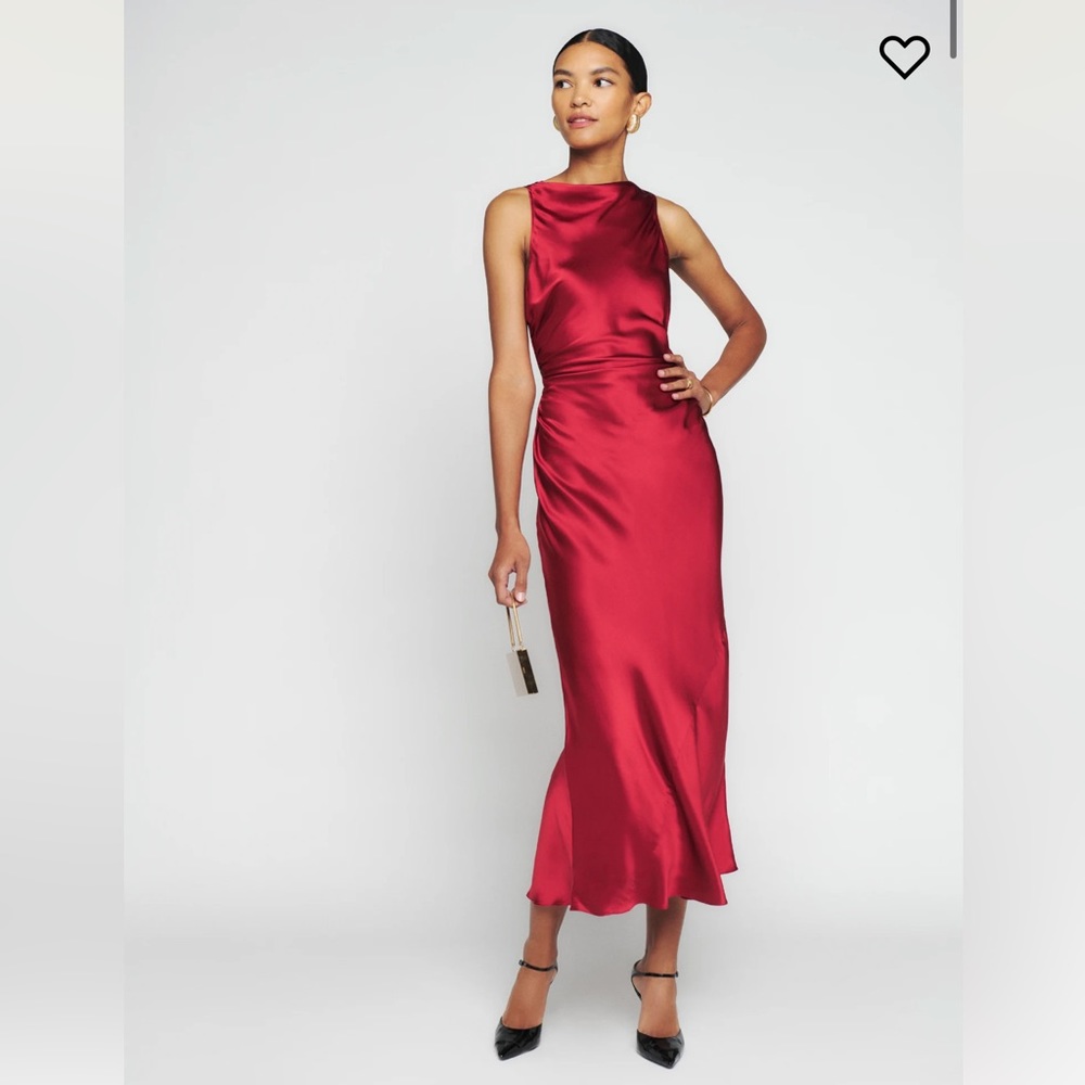Reformation Cassette Silk Dress